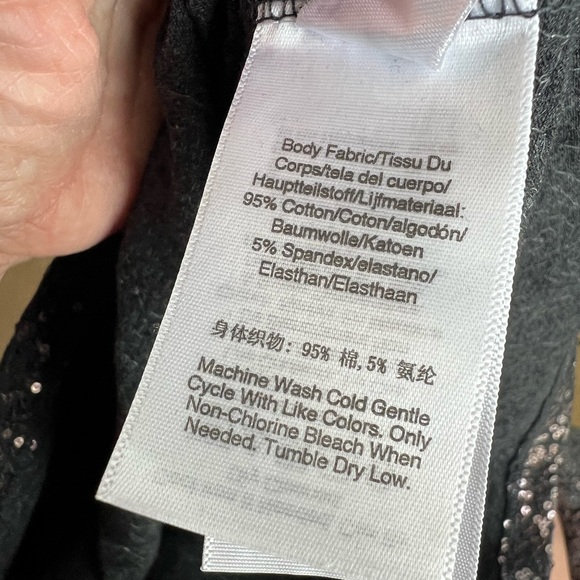 DKNY women's crew neck sequin top Drk charcoal Gray size S - Picture 7 of 10